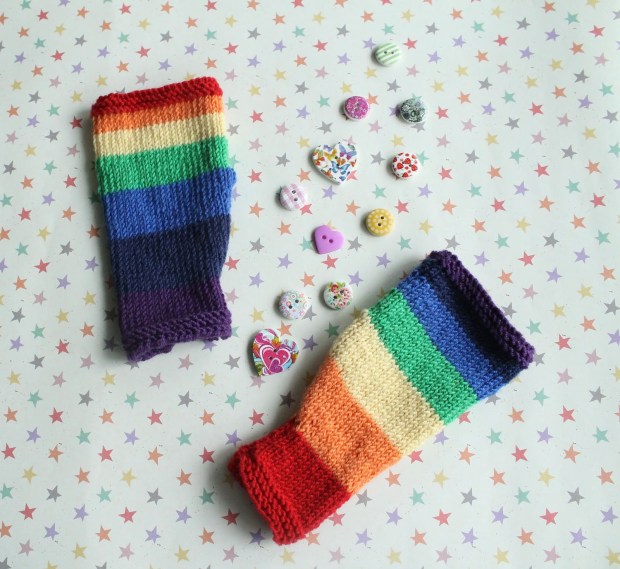 Rainbow baby legwarmer knitting pattern
